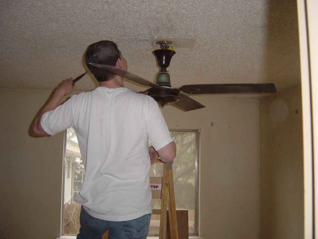 
Matt taking down light fixtures
