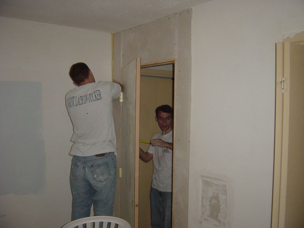 
Rick and Peter hanging the drywall
