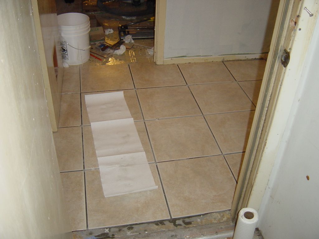 
The tile.  Note: no grout yet.
