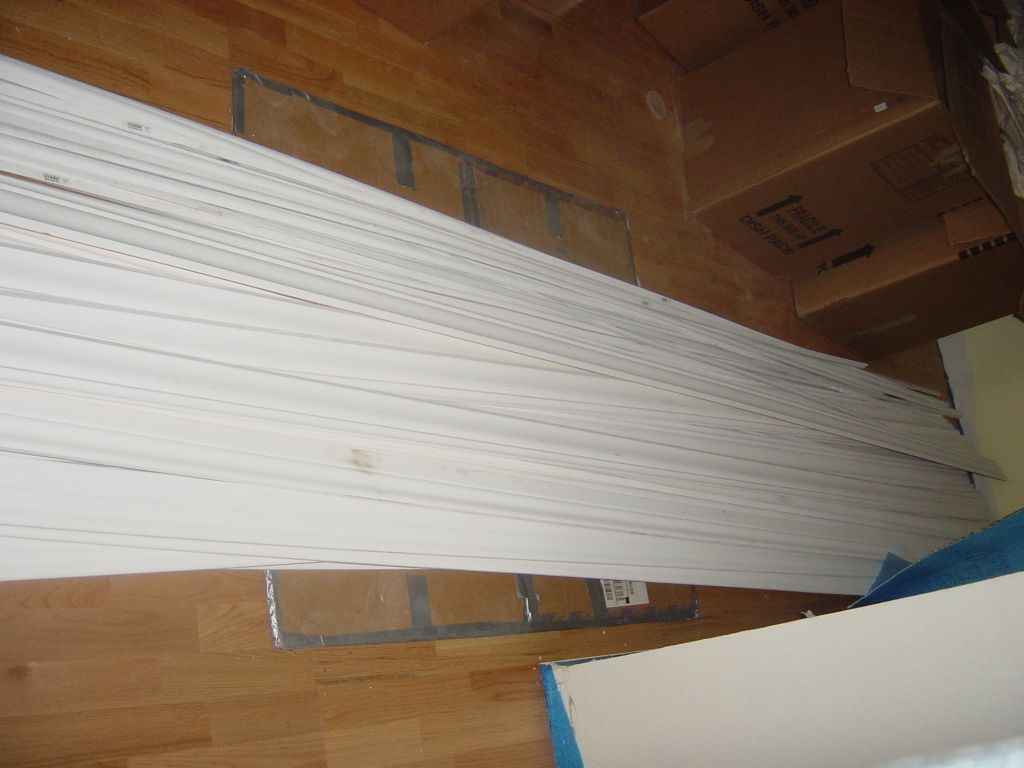 
The crown and base molding arrives

