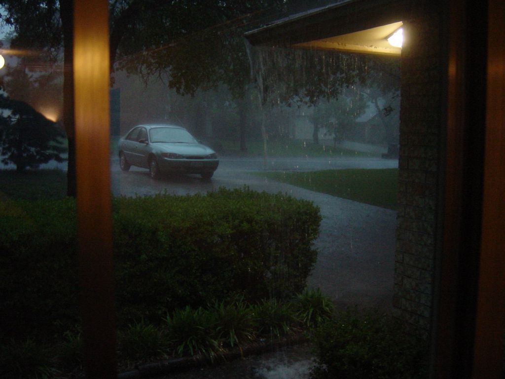 
It's raining outside
