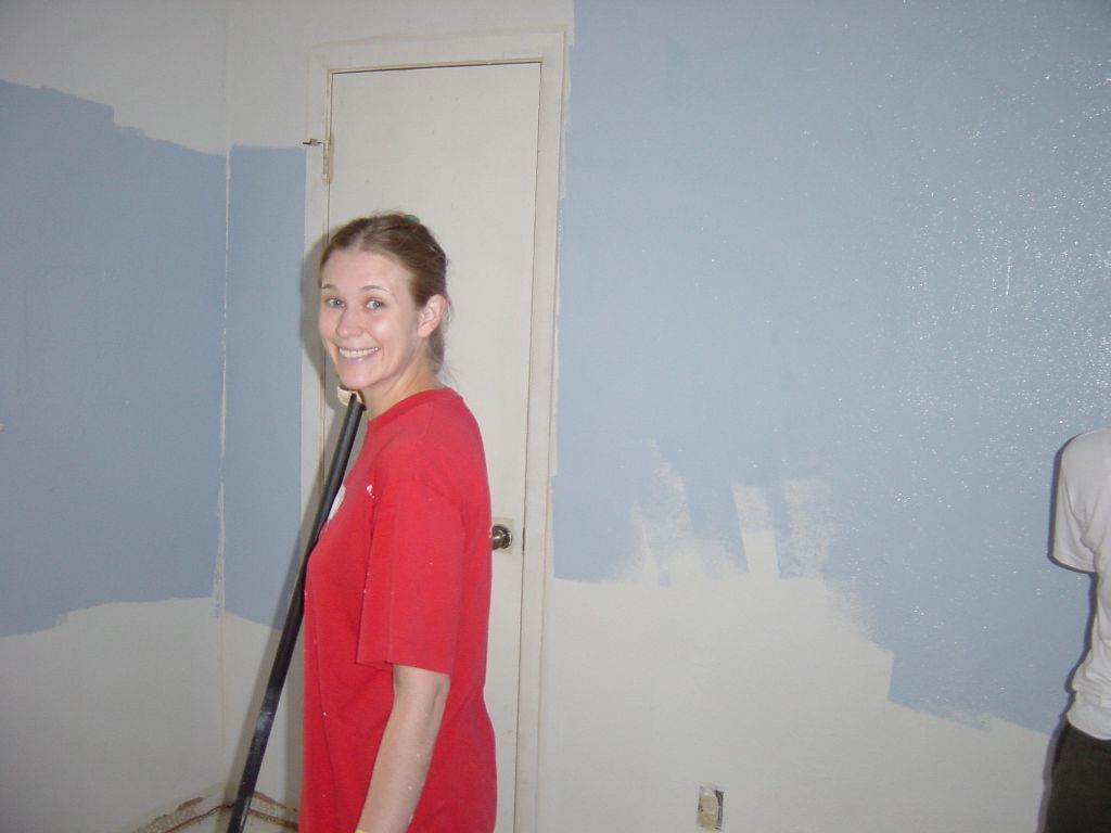 
Shelley painting the middle bedroom
