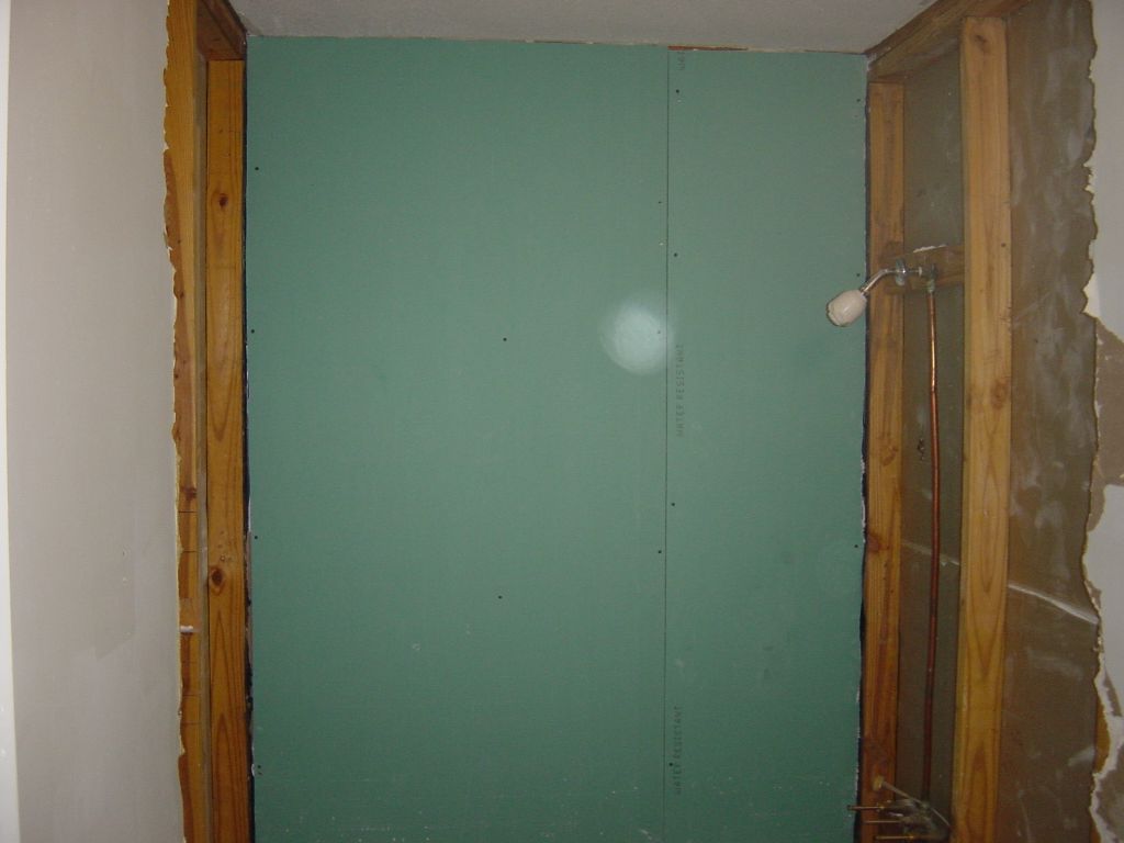 
Drywall on the exterior wall is up
