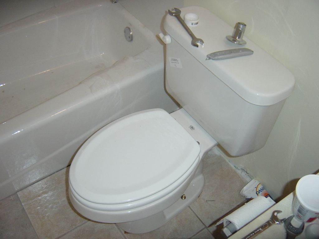 
A picture of the installed toilet
